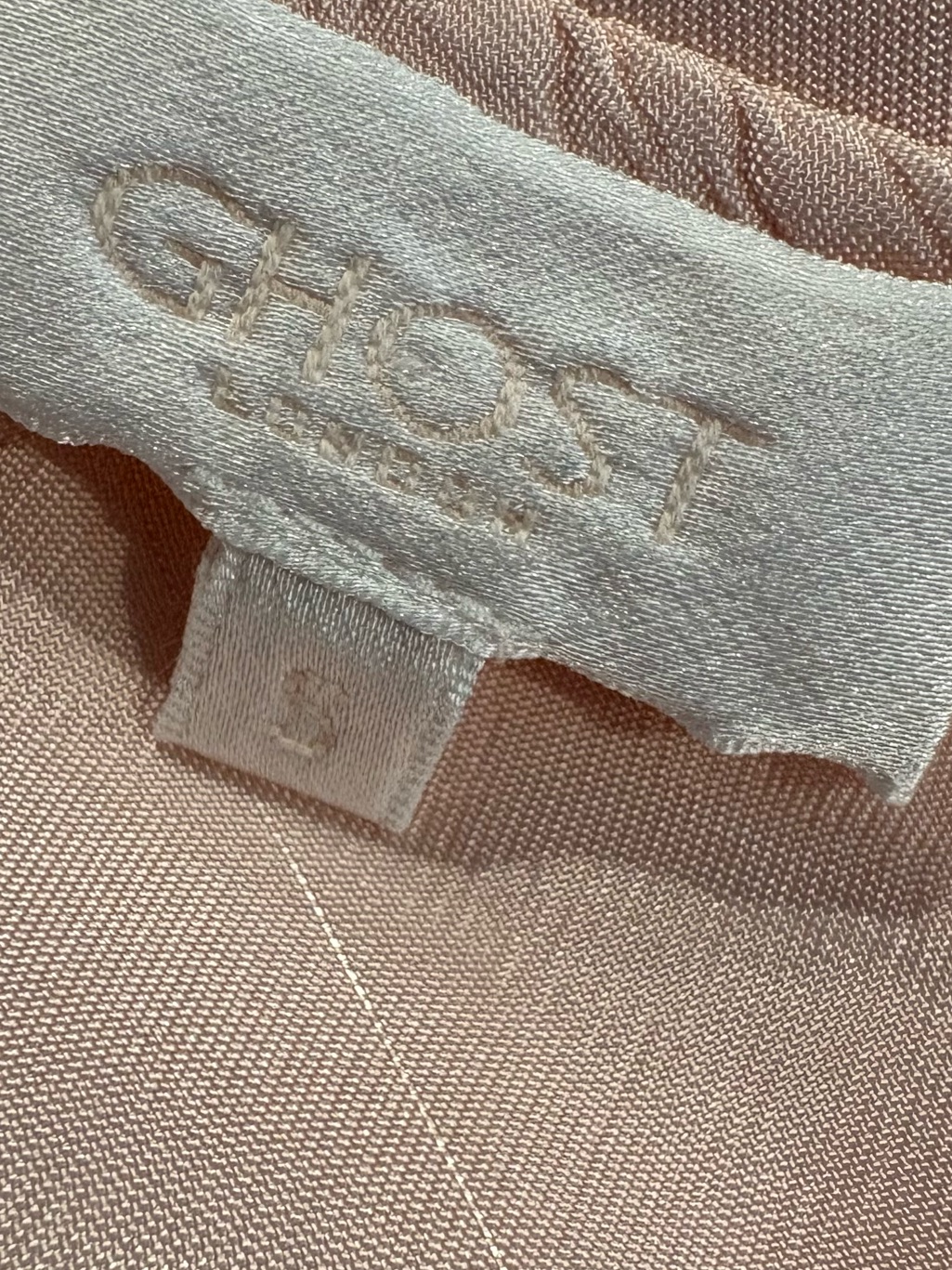 Ghost London Blush Pink Satin Slip Dress Minimalist Sophisticated Size Small — image 2 of 7